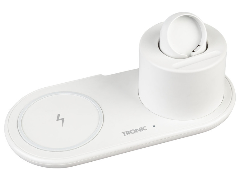 Gehe zu Vollbildansicht: TRONIC Ladegerät 3 in 1, mit Apple Watch Halter und USB-A Port - Bild 7