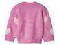 Rosa Pullover mit weißen Herzen an den Ärmeln