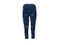 Mädchen-Jeans mit weißem Schleifenmuster, elastischem Bund und Taschen.