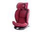 Ein BabyGO Autositz mit roter Stoffpolsterung.