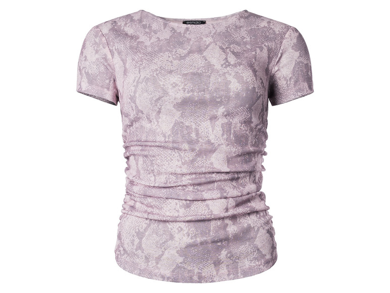 Gehe zu Vollbildansicht: esmara® Damen Mesh-T-Shirt mit modischem Snake-Print, rosa - Bild 1