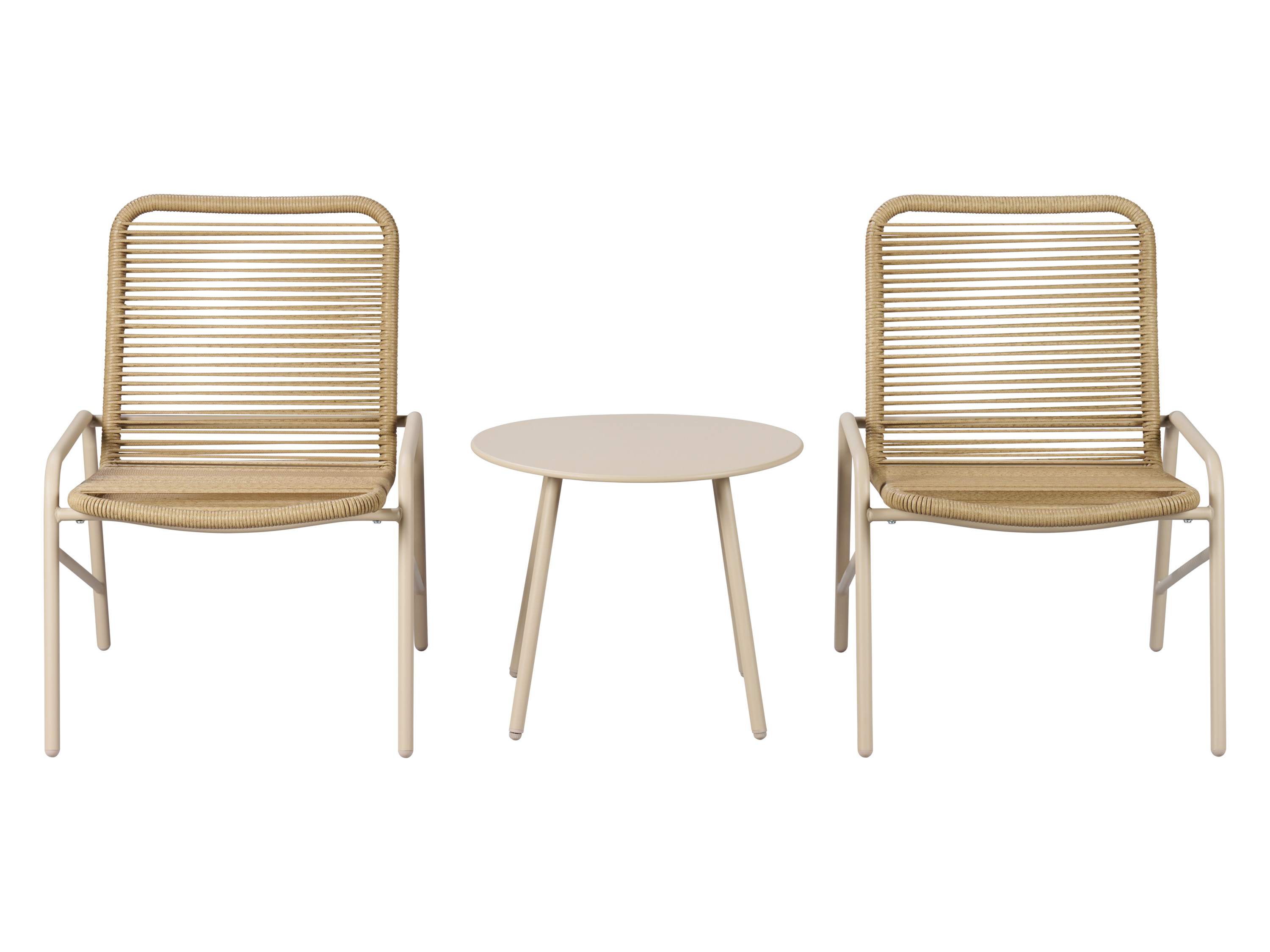 LIVARNO® Gartenmöbel-Set Metall 3 tlg. (Beige)