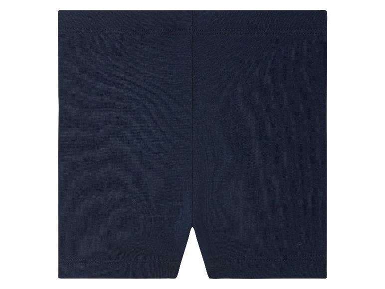 Marineblaue Jersey-Shorts.