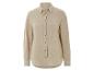 Beigefarbene Langarm Bluse.