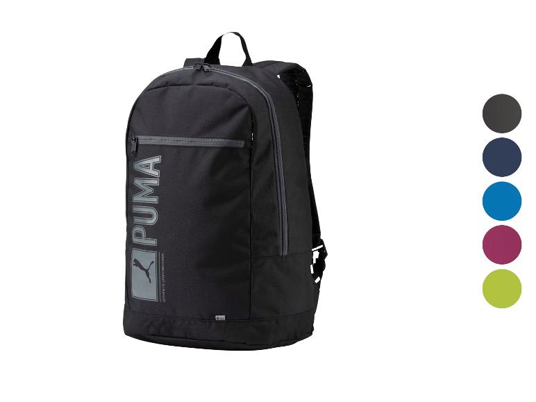 Schwarzer Puma Rucksack mit Farboptionen.