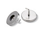 Zwei runde magnetische Haken mit einem Metallhaken.