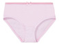 Rosa gestreifte Mädchenunterwäsche.