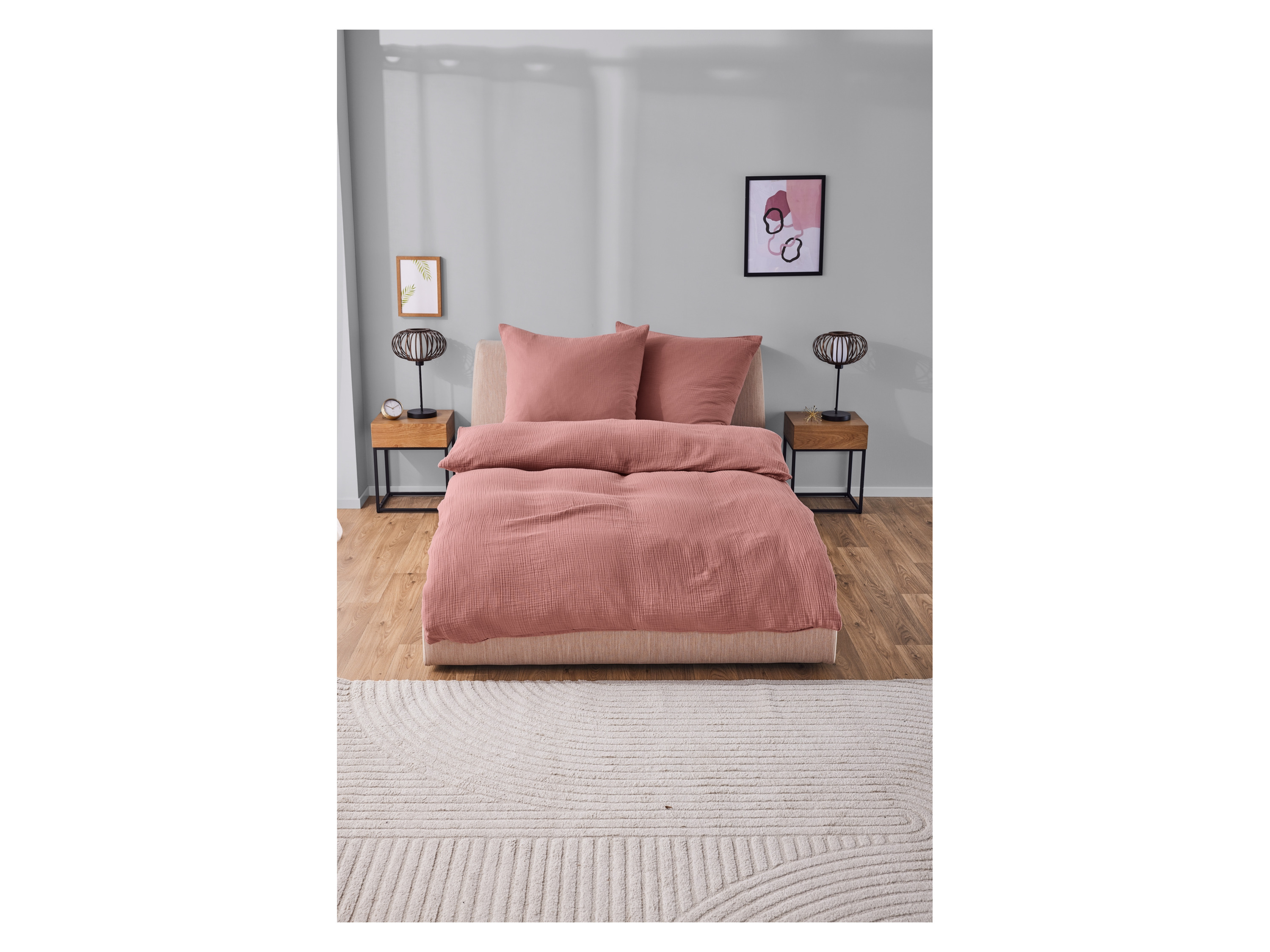 LIVARNO HOME Musselin-Bettwäsche, 200 x 220 cm (Rose) – Bild 2 von 4