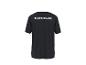 Schwarzes T-Shirt mit weißem „DEUTSCHLAND“-Schriftzug auf dem Rücken.
