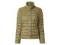 Leichte gesteppte Damenjacke in Olivgrün mit Stehkragen und Druckknöpfen