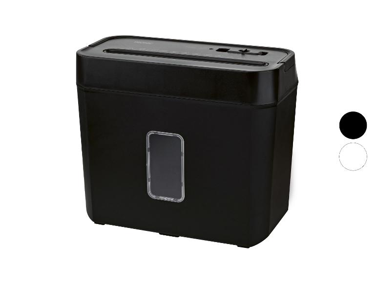 TRONIC Aktenvernichter in Schwarz mit Sichtfenster und Bedienfeld