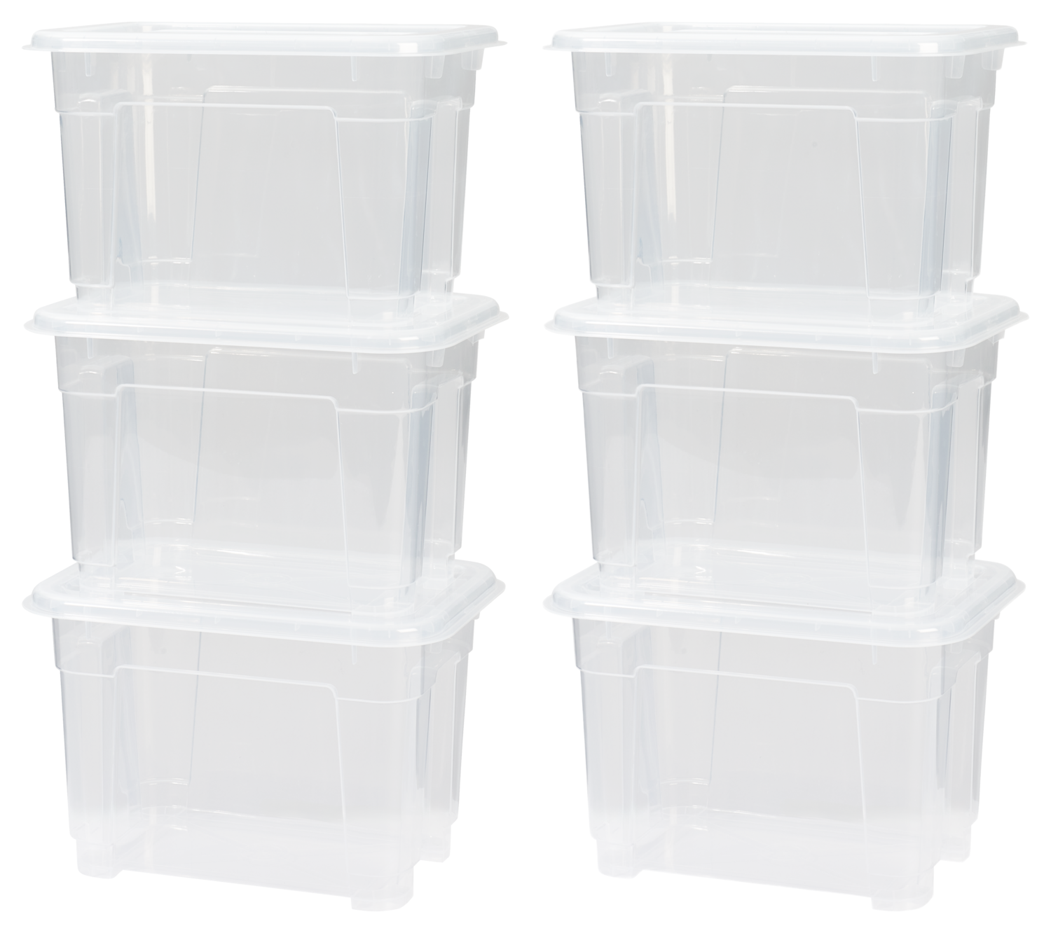 W5 Klarsichtbox mit Deckel, 2er-Set/ 6er-Set (5L)