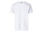 Weißes Kurzarm-T-Shirt mit kleinem schwarzem Logo im Nacken