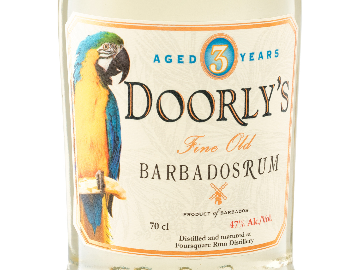 White Barbados Rum Doorly\'s 3 LIDL 47% | Vol Jahre