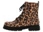 Damenstiefel mit Leopardenmuster und schwarzen Schnürsenkeln