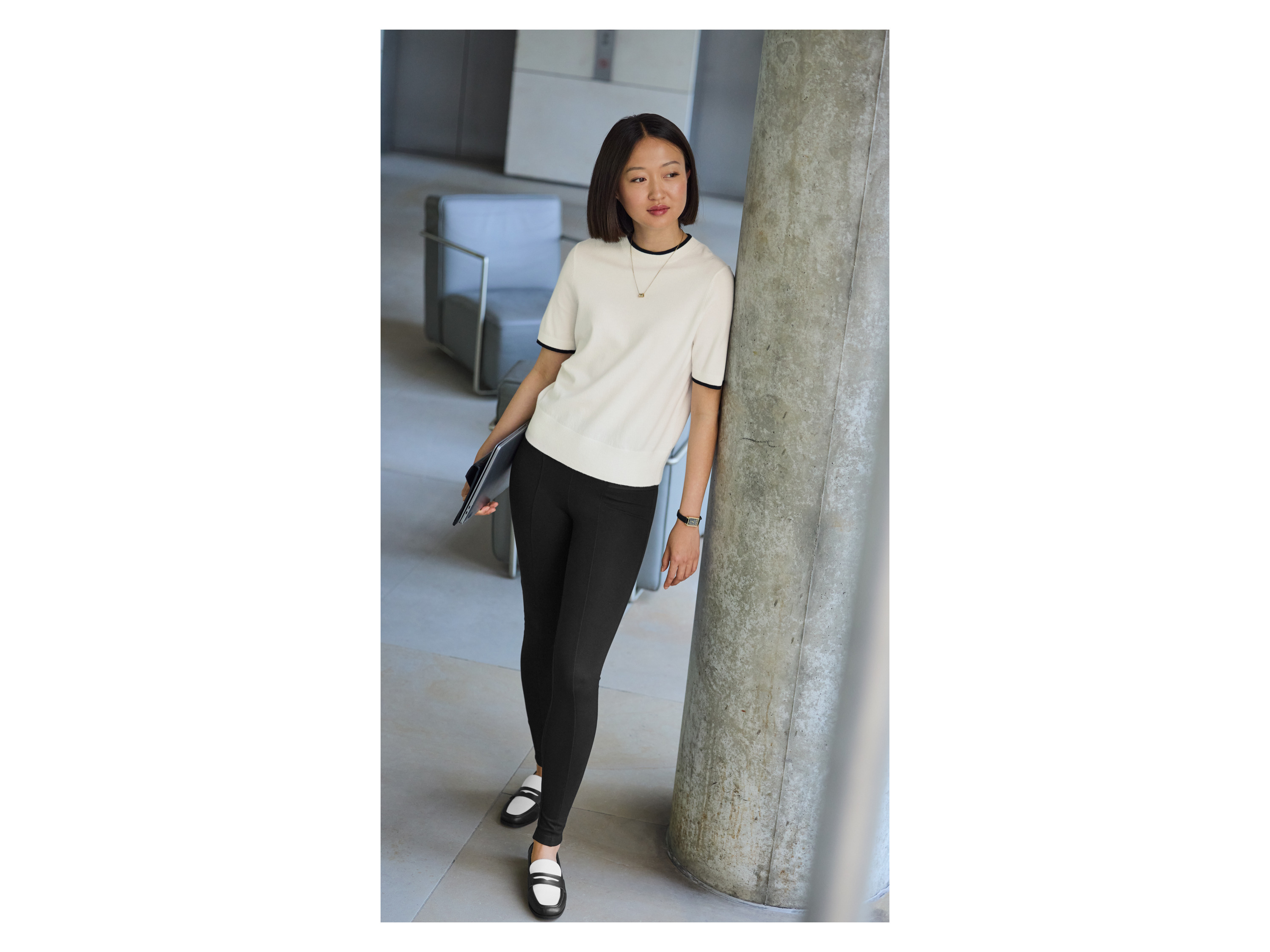 Thumbnail - esmara® Damen Shaping-Jeggings, mit hohem Bund (Schwarz, XS(32/34))