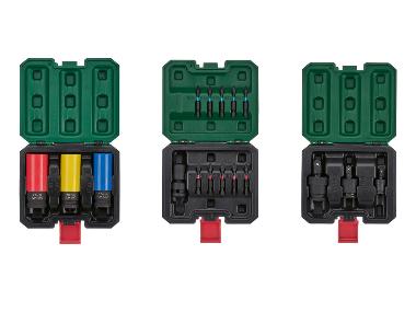 PARKSIDE® Schlagnuss-Satz / Schlagschrauber-Adapter mit Torsions-Bits / Kraft-Kugelgelenk-Satz