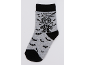 Kindersocken mit Halloween-Motiv, Frankenstein und Fledermäusen.