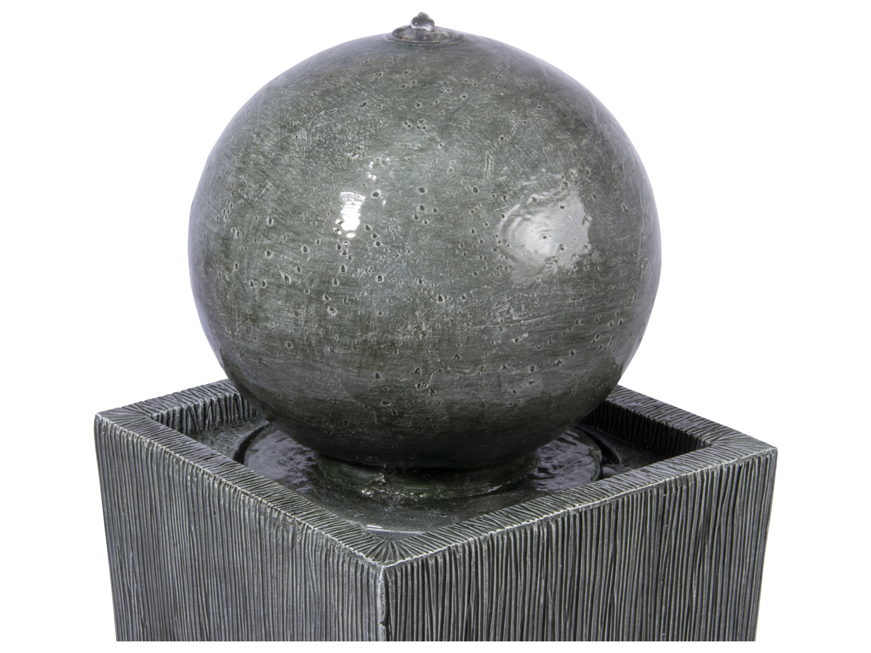 Thumbnail - dobar Gartenbrunnen mit LEDs und Solar-Panel (Apollon/grau)""