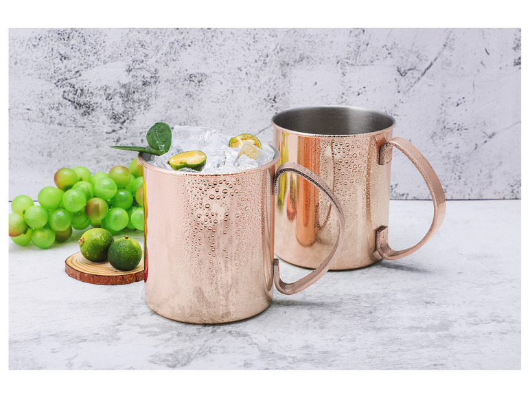 Gehe zu Vollbildansicht: ECHTWERK Moscow Mule Becher Set aus Edelstahl - Bild 3