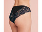 Schwarze Slip mit Spitzendetail.