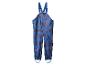 Blaue Spiderman-Regenhose für Kinder mit Trägern.