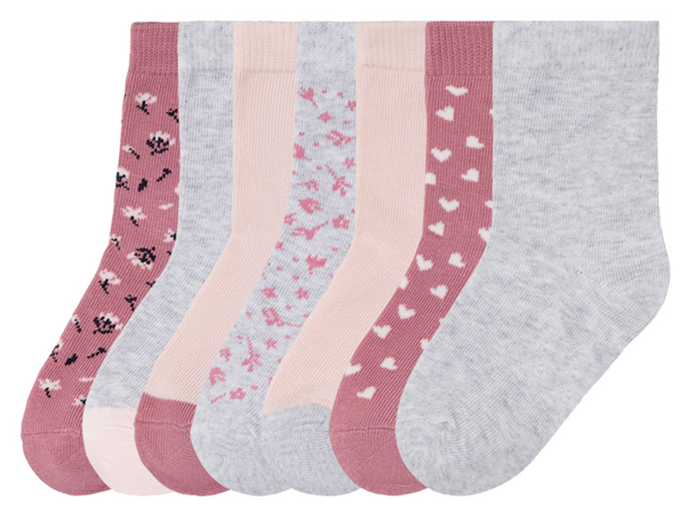 Gehe zu Vollbildansicht: LUPILU® Kleinkinder Mädchen Socken, 7 Paar, mit Bio-Baumwolle - Bild 2