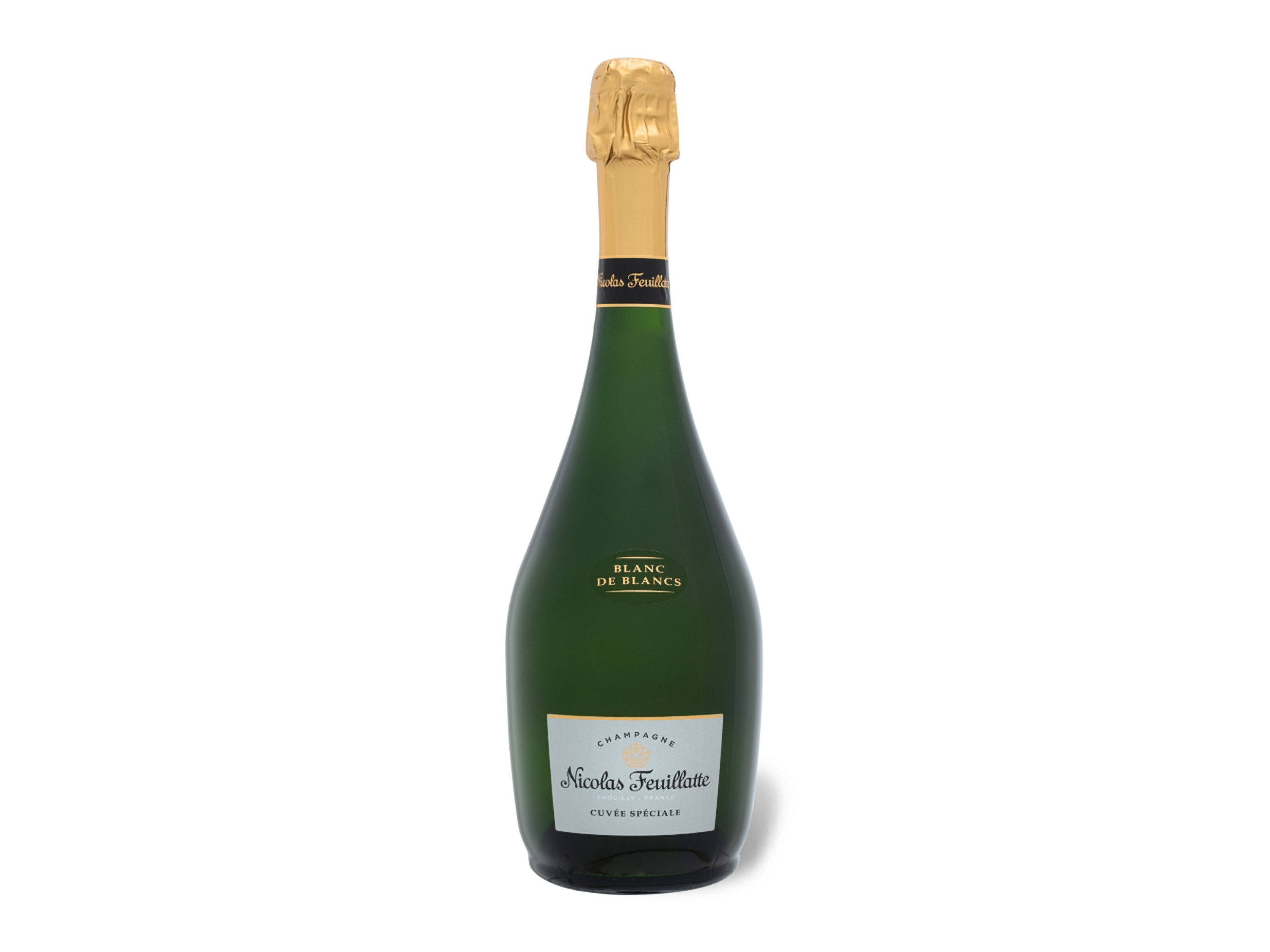 Lidl Wein-Angebot - Nicolas Feuillatte Cuvée Spéciale Blanc de Blancs brut, Champagner