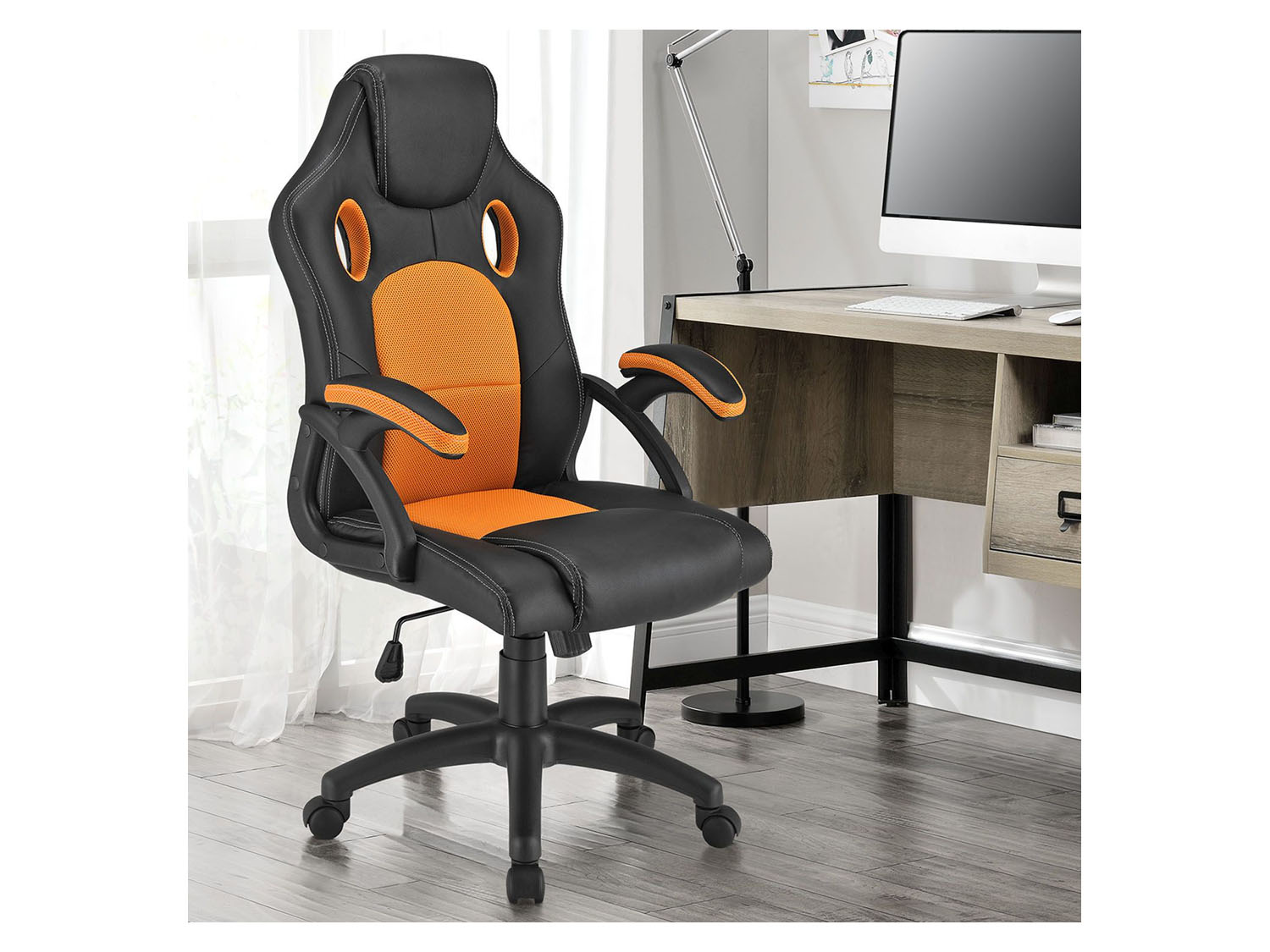 JUSKYS Bürostuhl Montreal (Orange) – Bild 2 von 4