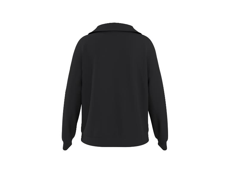 Schwarzes Sweatshirt mit Kragen, Rückansicht