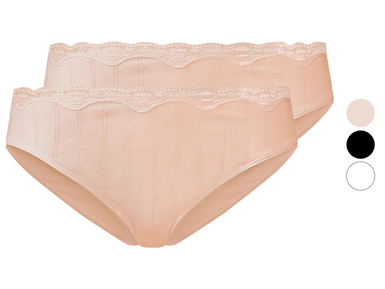 Zwei Paar Damen-Slips mit Spitze