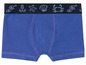Blaue Boxershorts mit marineblauem Bund mit Meeresmotiven