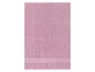 Ein rosa Frotteehandtuch.