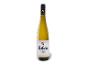 Flasche Weißwein mit der Aufschrift „Auslese Edelsüss Prädikatswein“ auf dem Etikett.