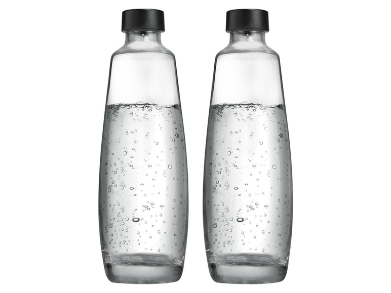 Gehe zu Vollbildansicht: SodaStream Ersatzflaschen 2er-Set, 1 l, für DUO Sprudler, Glas - Bild 1
