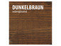 Dunkelbraune Holzfarbe mit seidigem Glanz.
