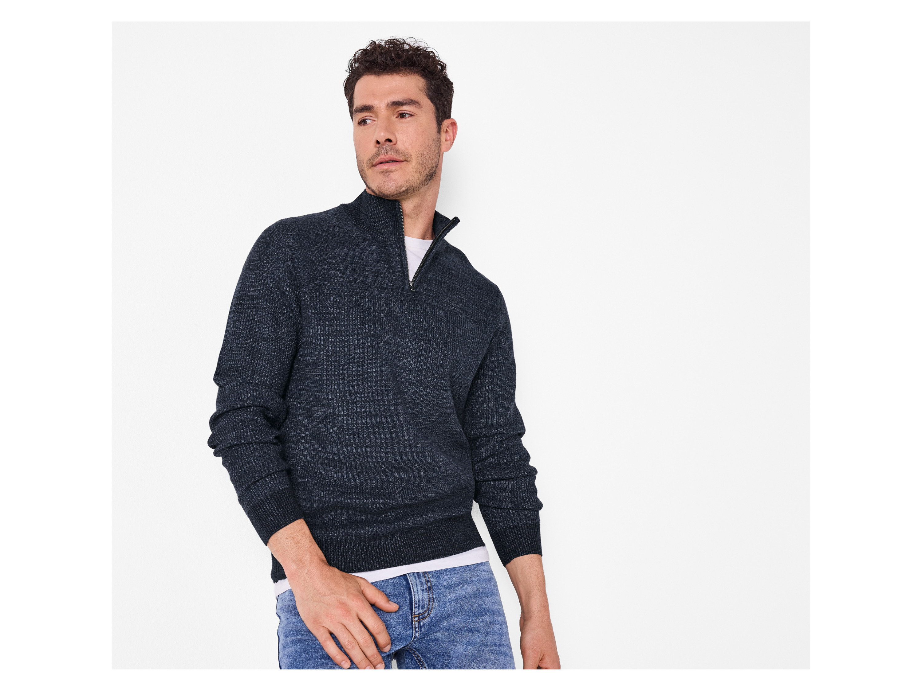 ESMARA MEN Herren Stricktroyer (Dunkelblau, S (44/46)) – Bild 2 von 4