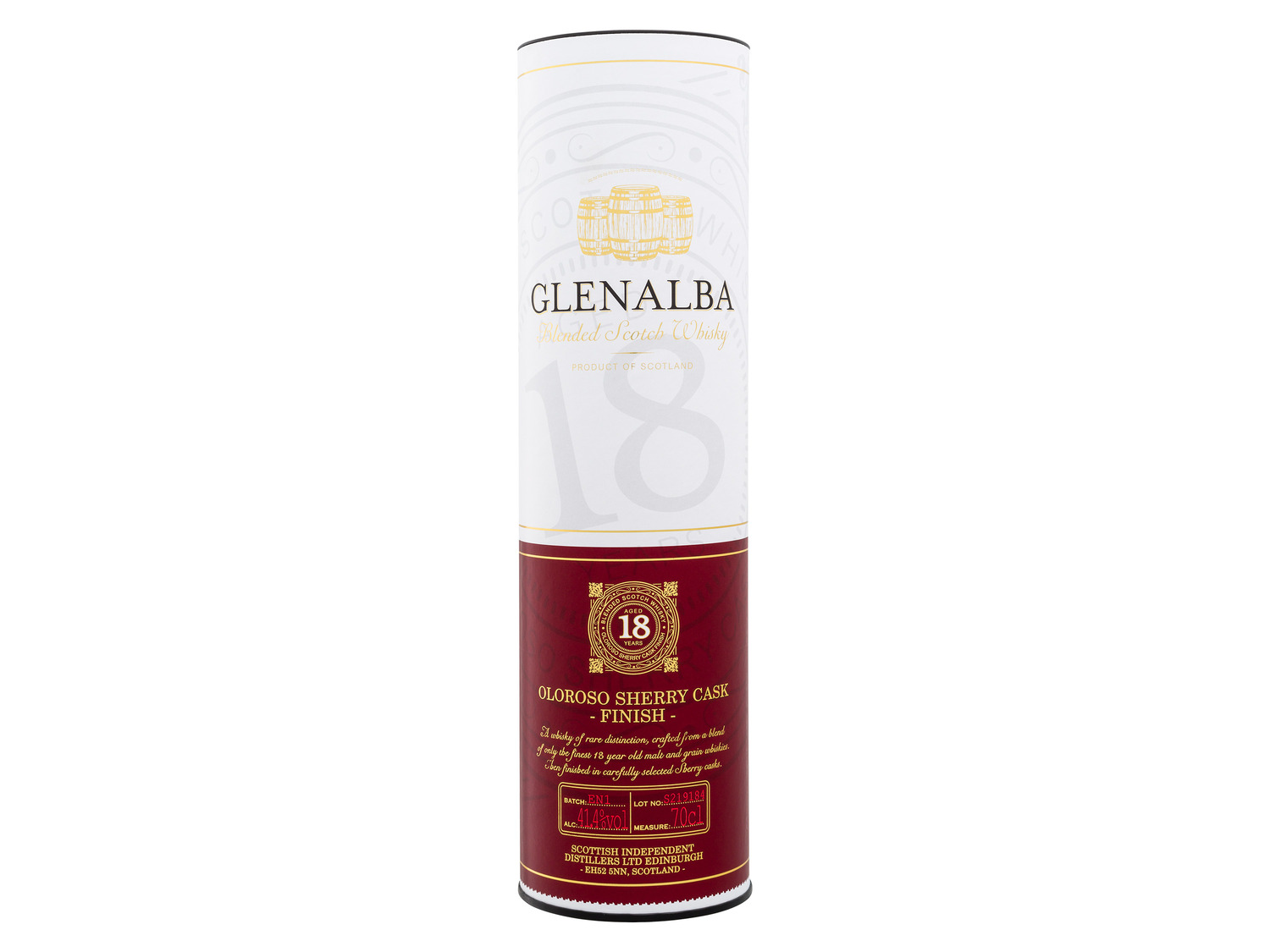Glenalba Blended Scotch Whisky 18 Jahre Sherry Cask Fi…
