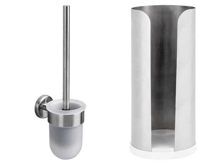 Gehe zu Vollbildansicht: LIVARNO home WC-Bürstengarnitur /-Papierrollenhalter, aus Edelstahl - Bild 1