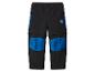 Kinder 2-in-1 Outdoorhose, schwarz mit blauen Akzenten und Logo-Patch