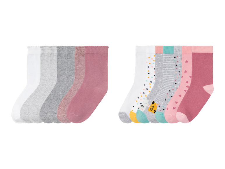 Gehe zu Vollbildansicht: lupilu Kleinkinder Mädchen Socken mit Baumwolle, 7 Paar - Bild 1