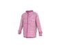 Rosa Fleecejacke mit Reißverschluss und Stehkragen.
