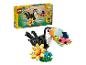 LEGO Creator 3-in-1 Set mit einem tropischen Tukan, der ein Stück Wassermelone hält.