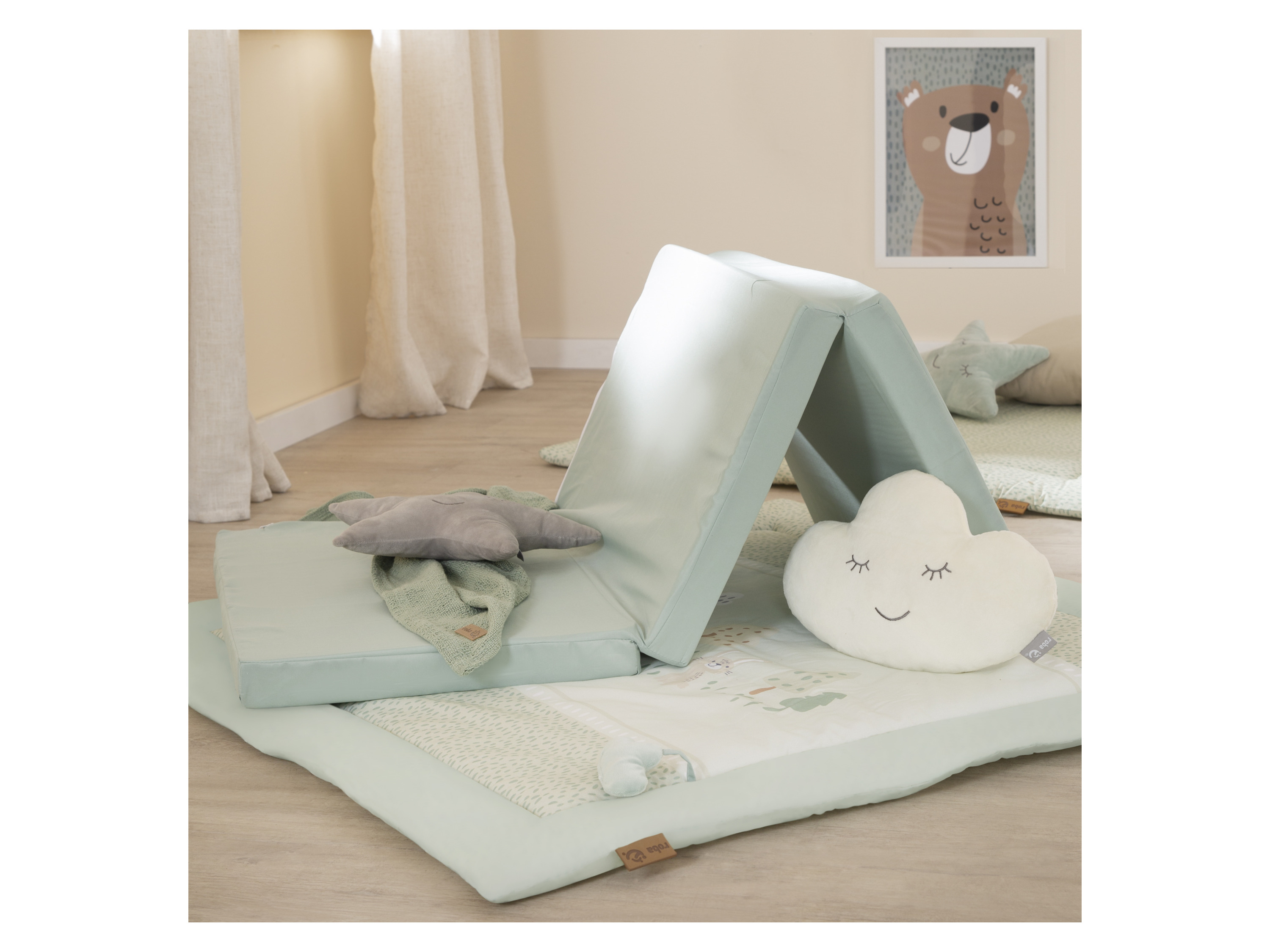 Roba Reisebettmatratze roba Style Frosty green – Bild 4 von 4