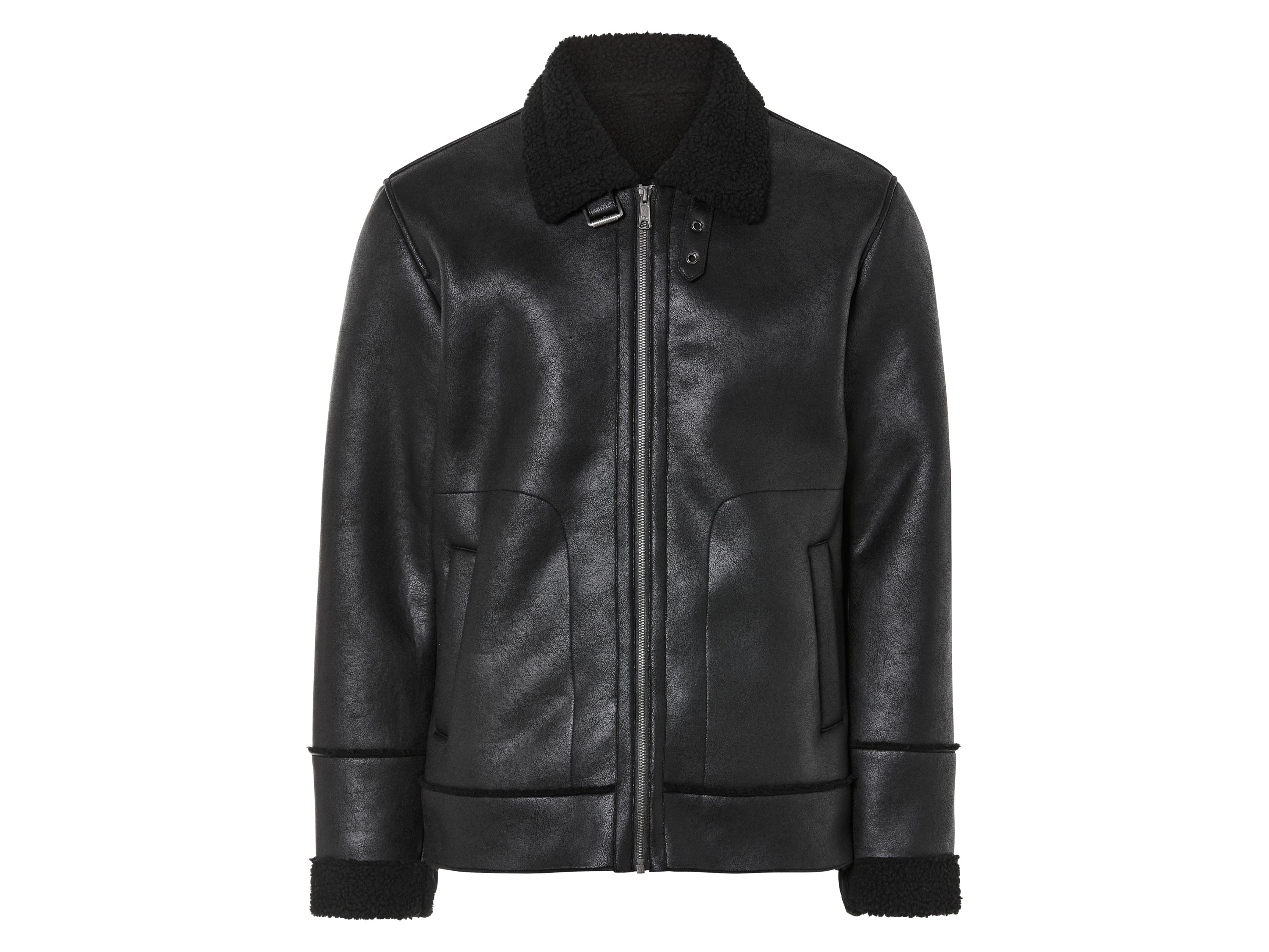 LIVERGY® Herren Bikerjacke Lammfellimitat (Schwarz, XL(56/58))““ | schwarz Muster: – Detail: seitliche Eingrifftaschen Schnitt: gerade und leger Kragenform: – Material: Obermaterial: Polyester recycelt, 8 % Elasthan Lycra® Innenseite: Polyester recycelt Pflegehinweis: waschen bei max. 40 °C Pflegeleicht nicht bleichen nicht im Wäschetrockner trocknen nicht bügeln nicht trockenreinigen Größe: M48/50 – Xxl60/62 Meine Lidl-Größe – so einfach gehts Einfach den Lidl-Größenrechner besuchen. Für deine Personengruppe und Produktgruppe die gemessenen Körpermaße eintragen und dann den Berechnen-Button betätigen. Schon wird dir deine Größe angezeigt. Oeko-Tex® Standard 100 Geprüft auf Schadstoffe Zertifizierungsnummer: 22.0.99960 Hohenstein Htti Standard 100 by Oeko-Tex® ist die weltweit bekannteste, unabhängige Zertifizierung schadstoffgeprüfter Textil- und Lederprodukte aller Art – vom Garn und den Stoffen bis hin zum gebrauchsfertigen Artikel. Das Label bestätigt