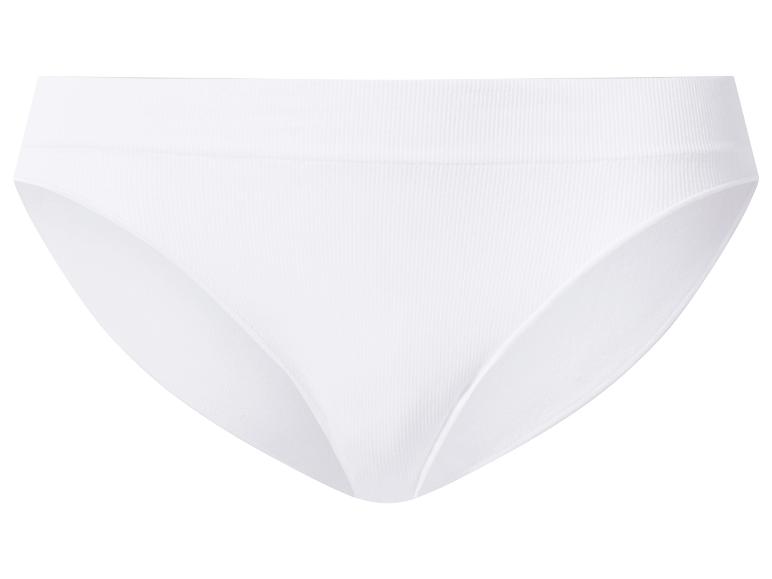 Weißer Damen-Slip mit geripptem Bund
