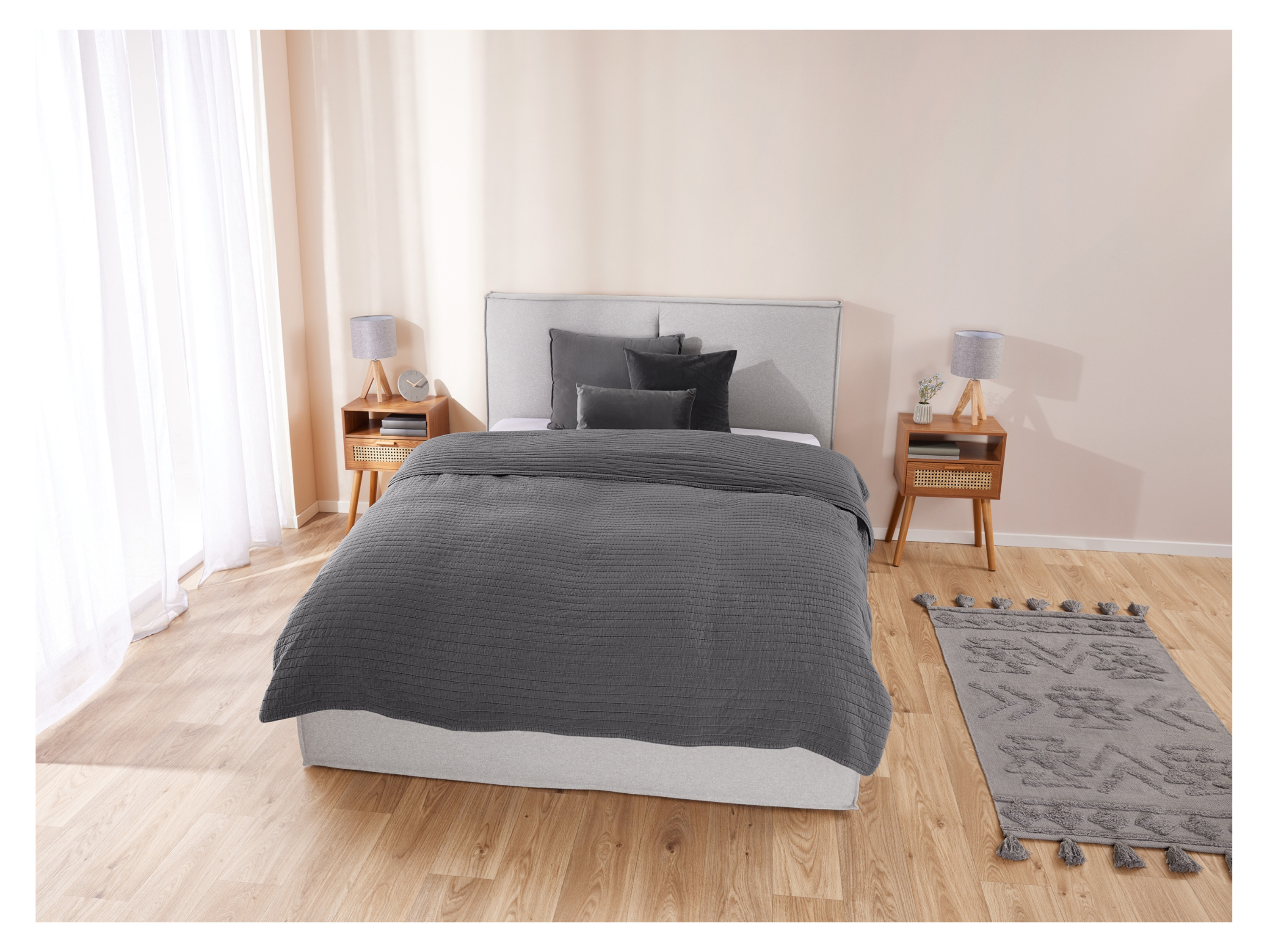 Thumbnail - LIVARNO home Tagesdecke 180x240cm (Dunkelgrau)