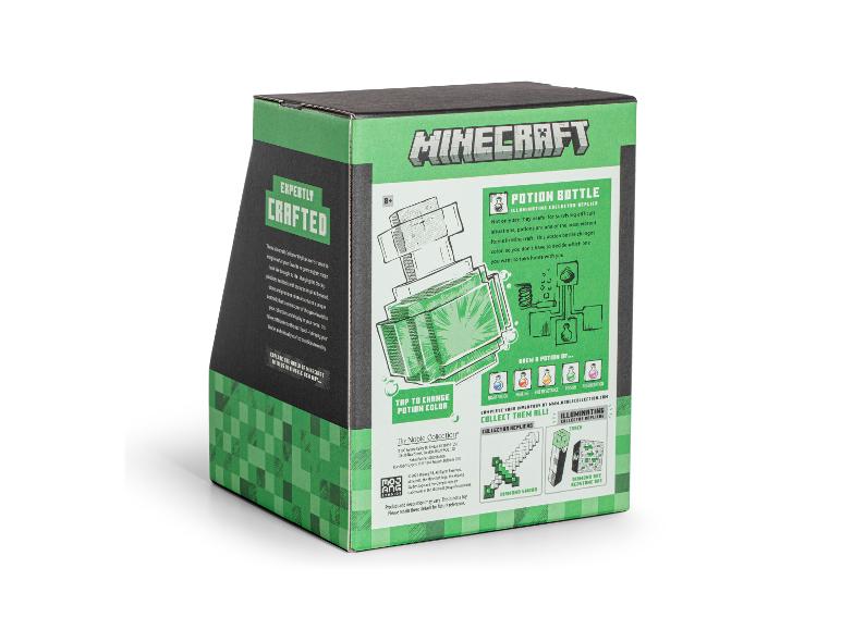 Rückseite der Verpackung der Minecraft-Trankflasche von The Noble Collection.