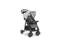HAUCK Buggy Shopper Neo II, ein grauer und schwarzer Kinderwagen mit Verdeck und Einkaufskorb.