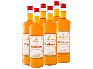 6 x 1,0-l-Flasche Spirituosenpaket Alliance Kruškovac 25% Vol